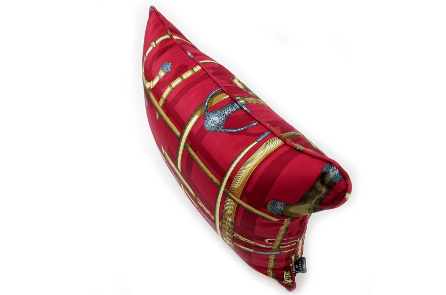 The Fornasetti ピエロフォルナセッティ Silk ヴィンテージファブリッククッション I BASTONIレッドデザイン 45×30cm 中材付 - HOUSE OF JAPAN Shop