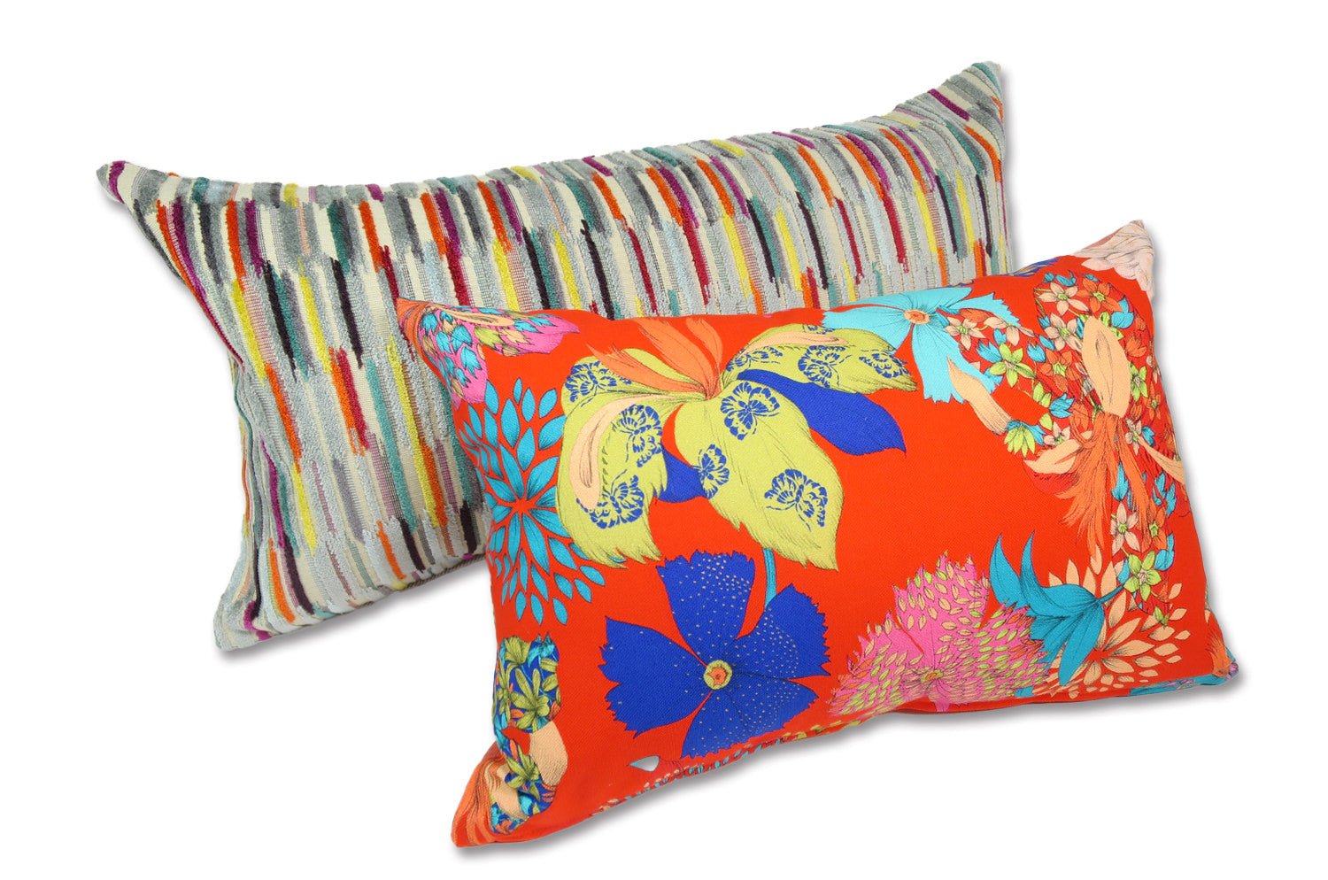 The French cotton コットン100% French&Italian キモノフラワー クッション 45×30cm 中材付 - HOUSE OF JAPAN Shop