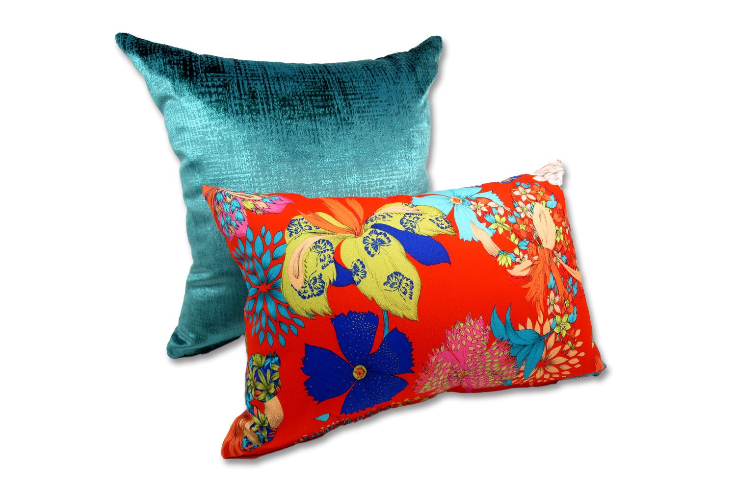 The French cotton コットン100% French&Italian キモノフラワー クッション 45×30cm 中材付 - HOUSE OF JAPAN Shop