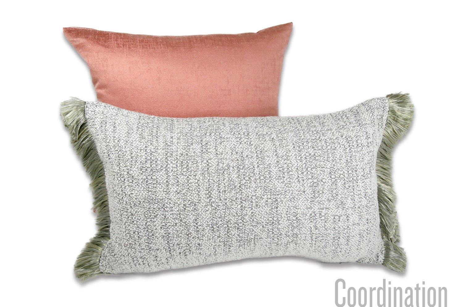 The Fringe Boucle ブークレ&フリンジクッション(ワームグレー) 50(60)×30cm 中材付 - HOUSE OF JAPAN Shop