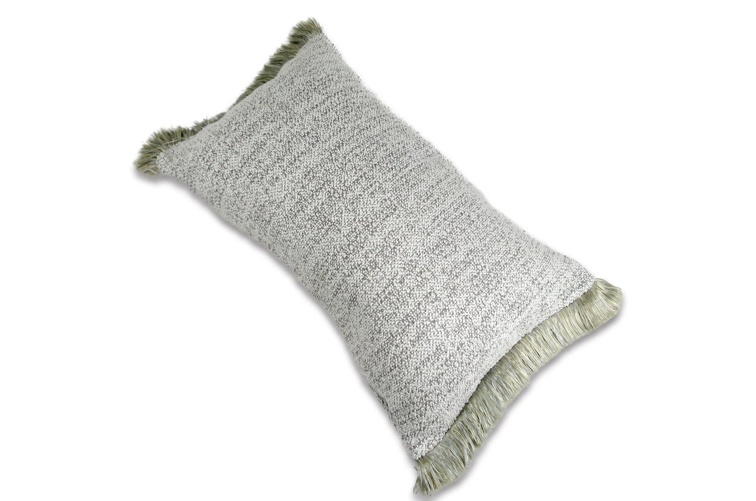 The Fringe Boucle ブークレ&フリンジクッション(ワームグレー) 50(60)×30cm 中材付 - HOUSE OF JAPAN Shop