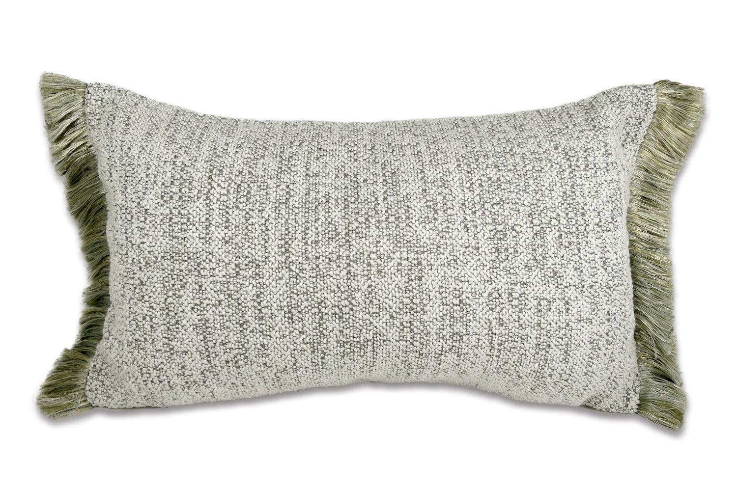 The Fringe Boucle ブークレ&フリンジクッション(ワームグレー) 50(60)×30cm 中材付 - HOUSE OF JAPAN Shop