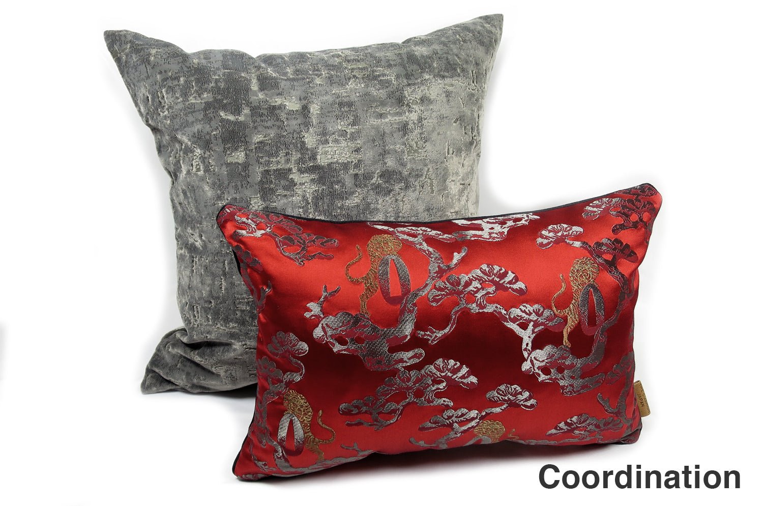 The GAVI アルマーニカーザ ガーヴィ ベルベットクッションカバー(グレー) 50×50cm - HOUSE OF JAPAN Shop