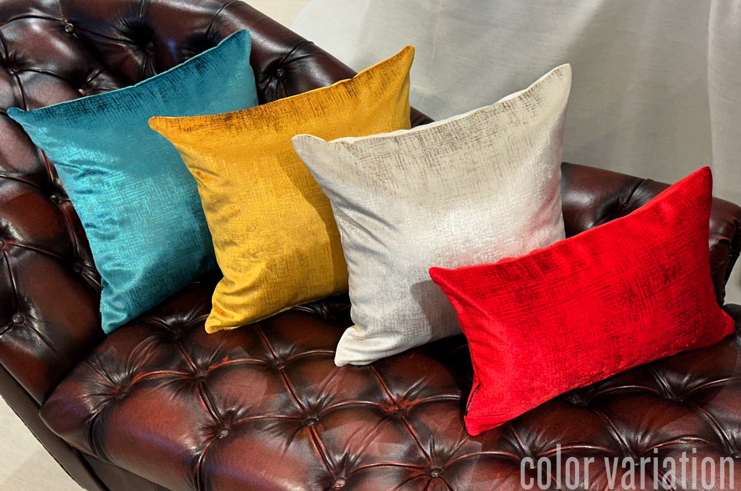 The Gloria グロリア ベルベット クッション (ポピーレッド) 45×30cm 中材付 - HOUSE OF JAPAN Shop