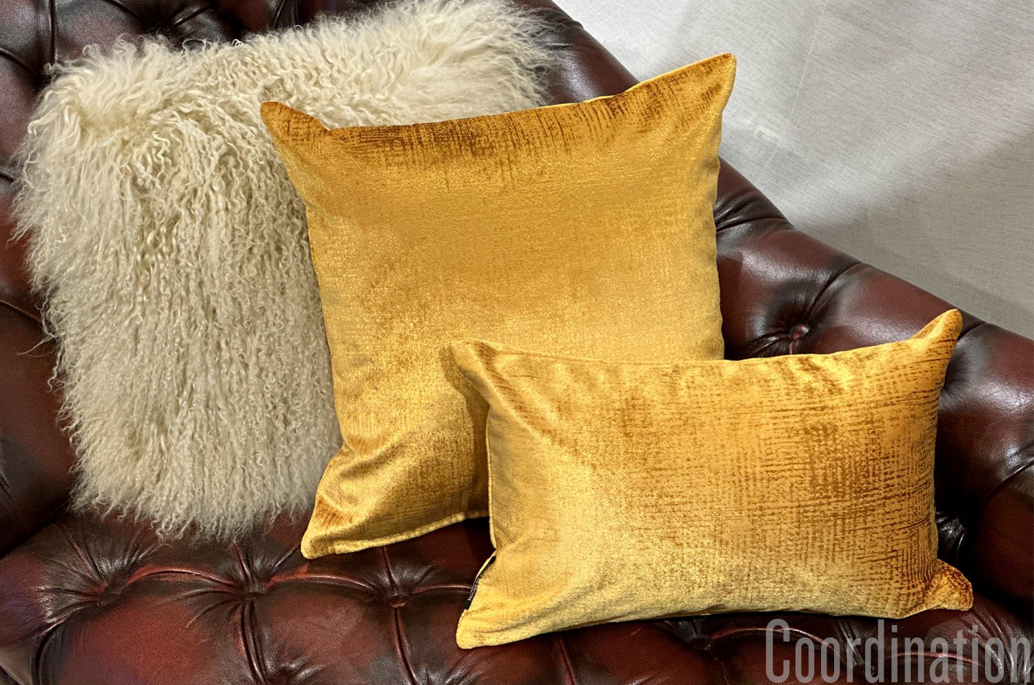 The Gloria グロリア ベルベットクッションカバー (サンフラワー) 45×45cm - HOUSE OF JAPAN Shop