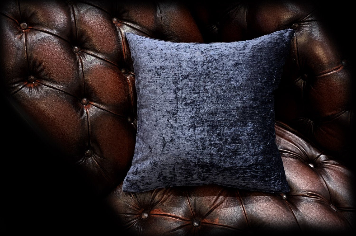 The Gloss グロスベロアクッションカバー (シャインブルーグレー) 45×45cm - HOUSE OF JAPAN Shop