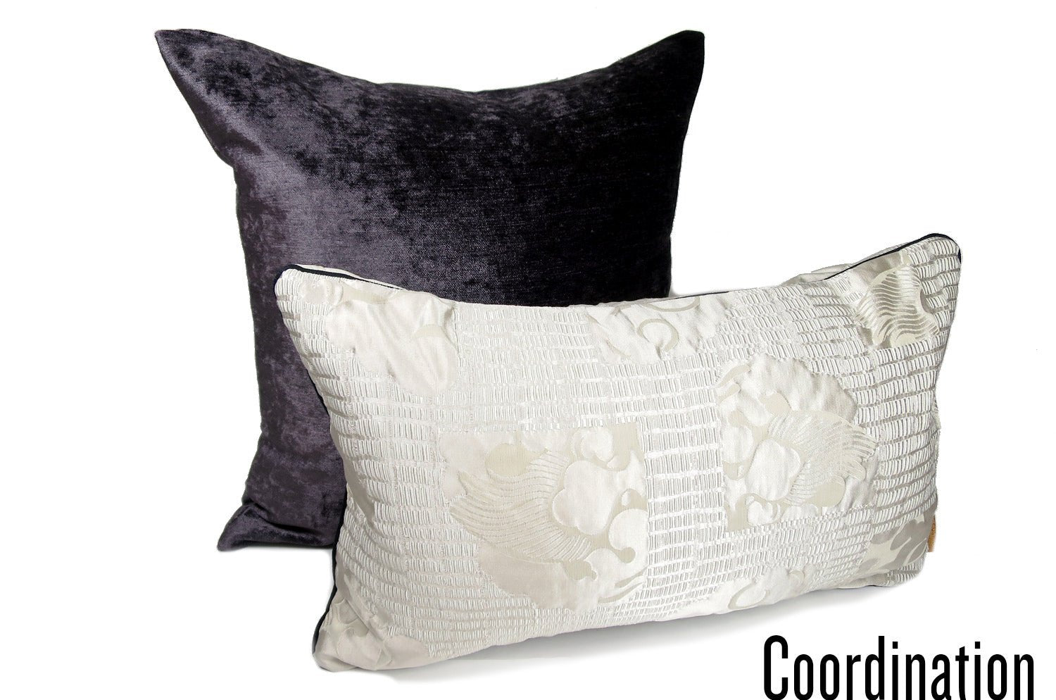 The Gloss グロスベロアクッションカバー (チャコールブラック) 45×45cm - HOUSE OF JAPAN Shop