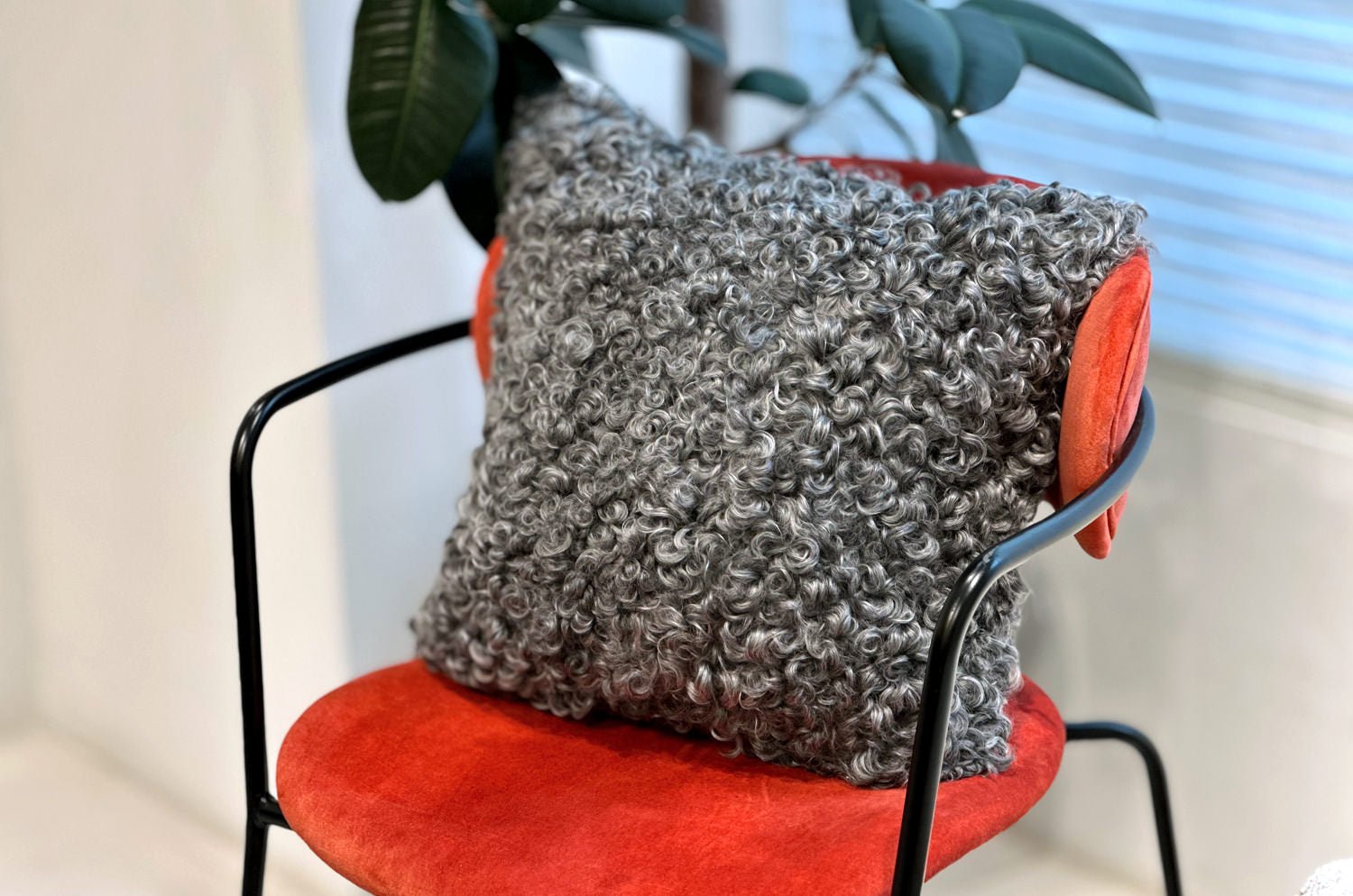 The Gotland Sheep ゴットランドシープクッションカバー (シルキーグレー) 40×40cm - HOUSE OF JAPAN Shop