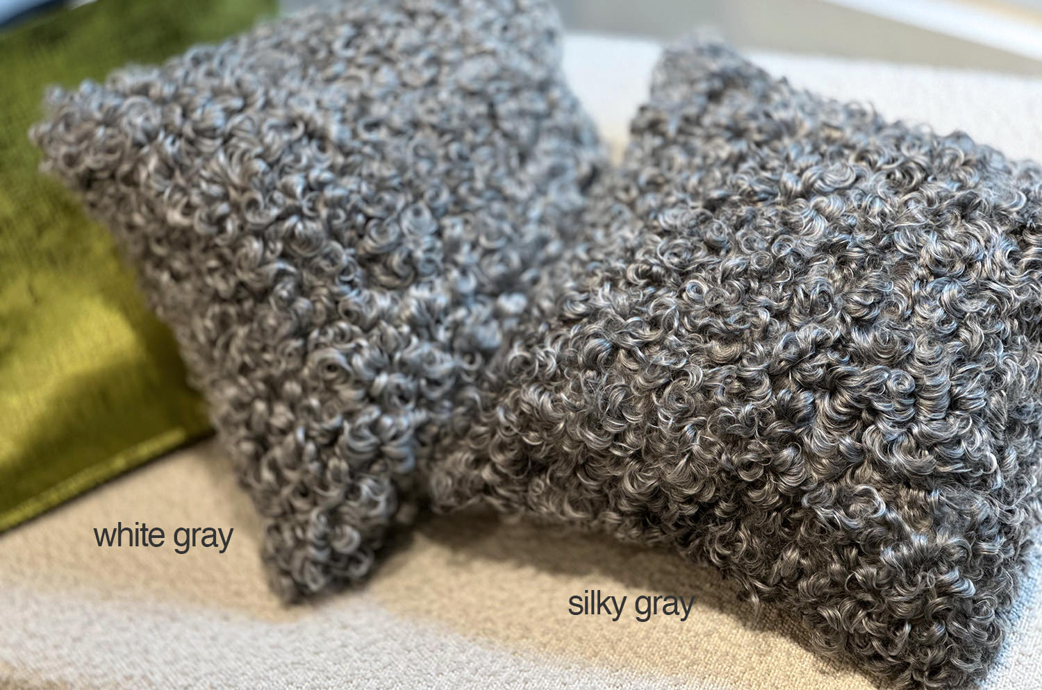 The Gotland Sheep ゴットランドシープクッションカバー (シルキーグレー) 40×40cm - HOUSE OF JAPAN Shop