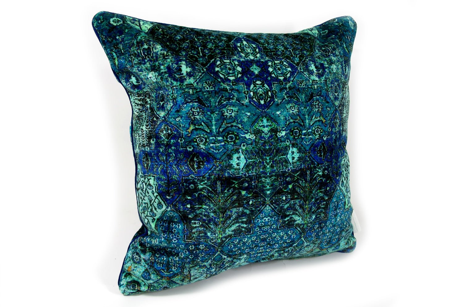 The GP&J BAKER ピーコックブルー ベルベットクッションカバー 40×40cm - HOUSE OF JAPAN Shop