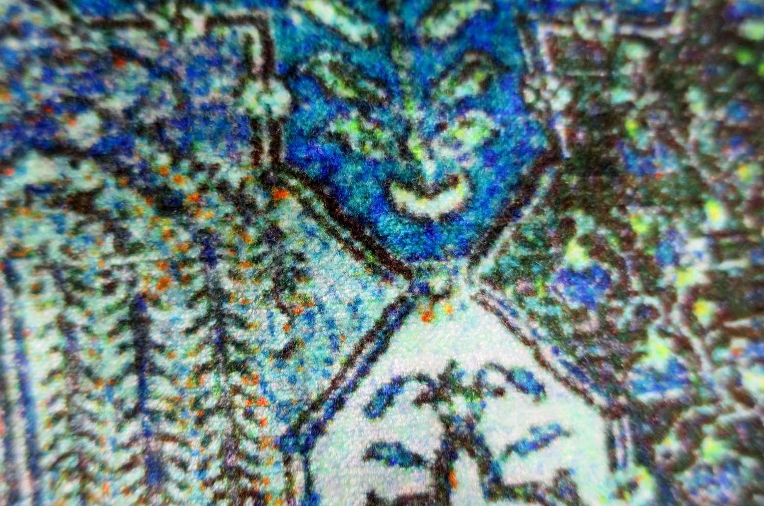 The GP&J BAKER ピーコックブルー ベルベットクッションカバー 40×40cm - HOUSE OF JAPAN Shop