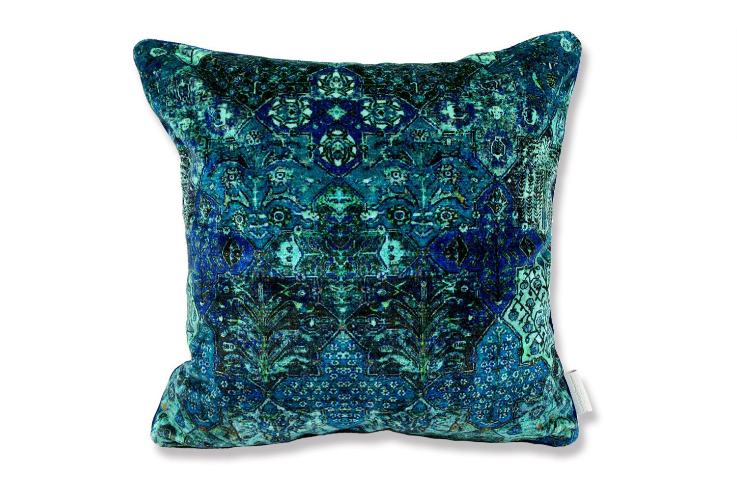 The GP&J BAKER ピーコックブルー ベルベットクッションカバー 40×40cm - HOUSE OF JAPAN Shop