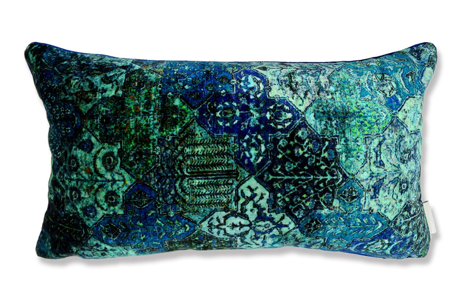 The GP&J BAKER ピーコックブルー ベルベットクッション 50×28cm 中材付 - HOUSE OF JAPAN Shop