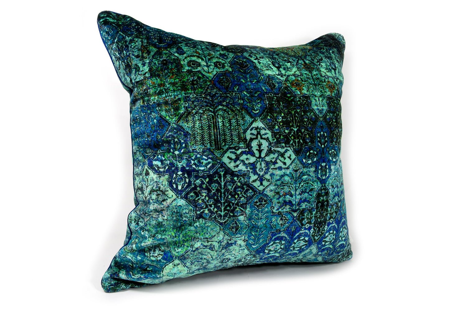 The GP&J BAKER ピーコックブルー ベルベットクッションカバー 50×50cm - HOUSE OF JAPAN Shop
