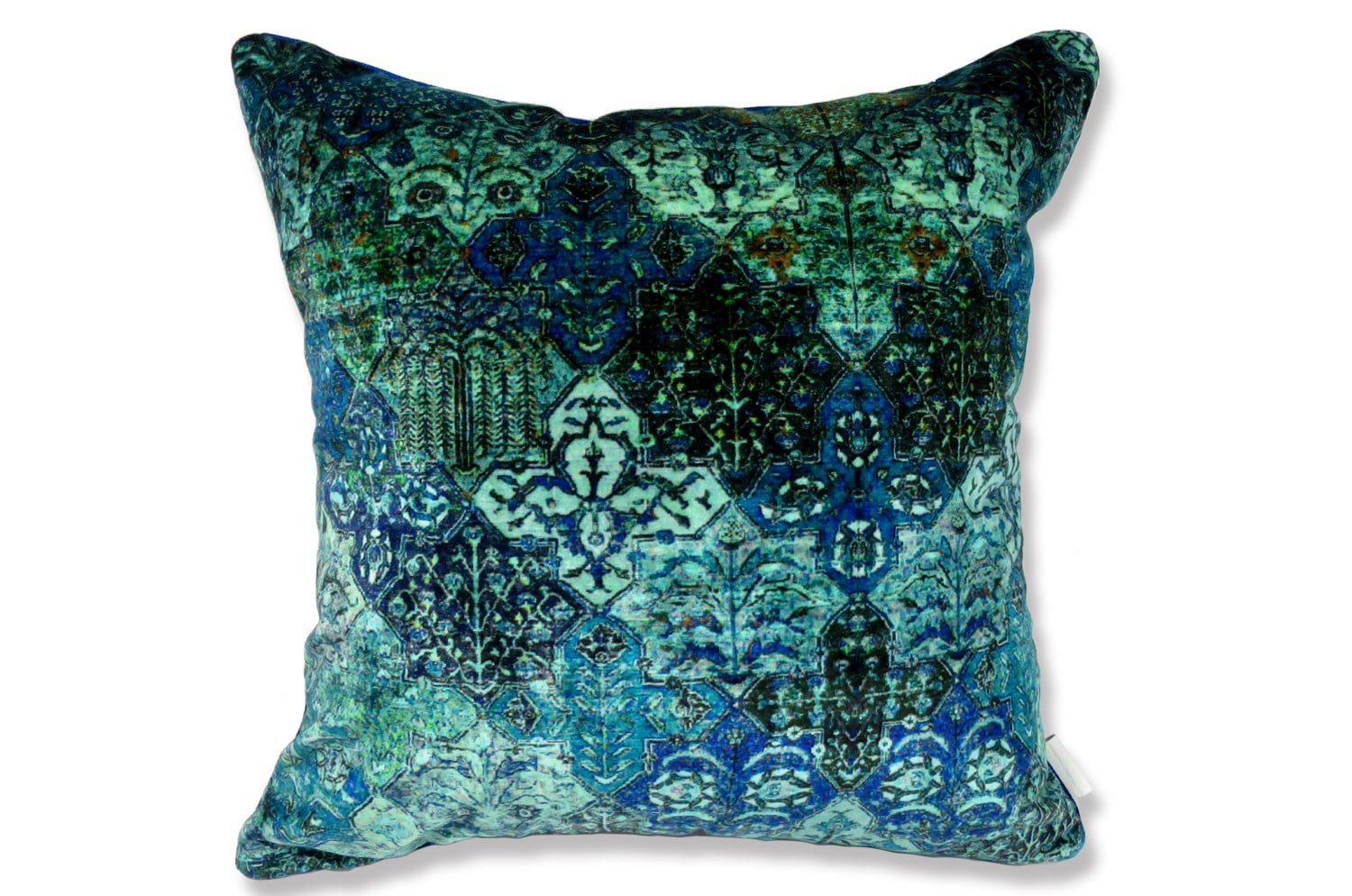 The GP&J BAKER ピーコックブルー ベルベットクッションカバー 50×50cm - HOUSE OF JAPAN Shop