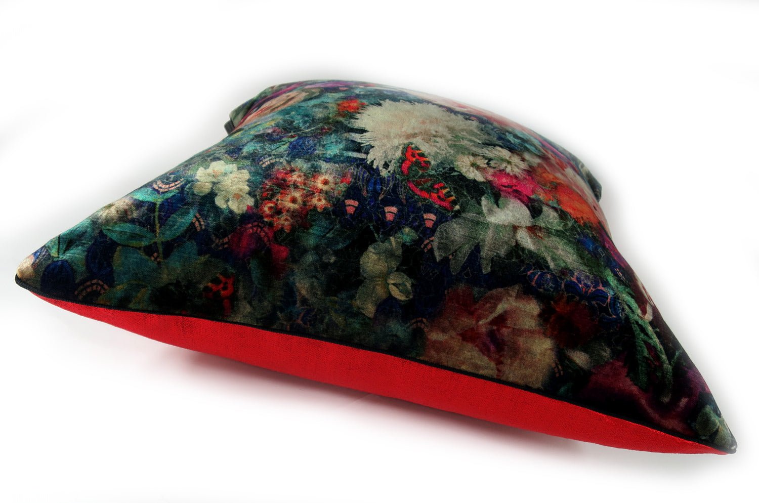 The GP&J BAKER ROYAL GARDEN ロイヤルガーデンベルベット&ルージュレッドクッションカバー 50×50cm - HOUSE OF JAPAN Shop