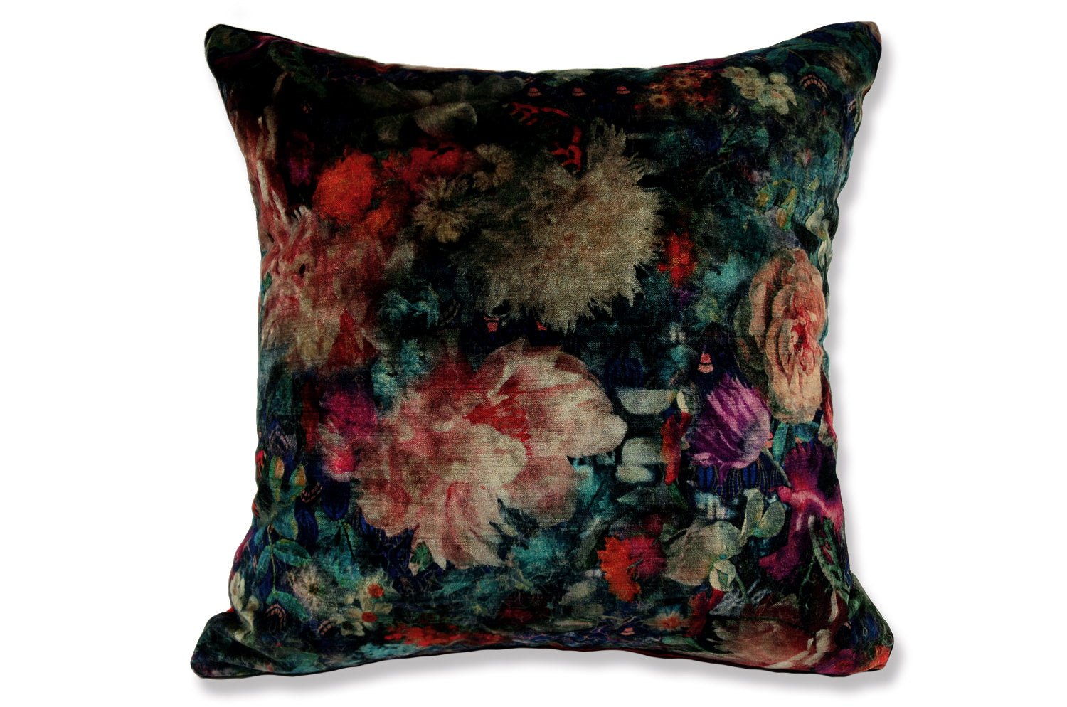 The GP&J BAKER ROYAL GARDEN ロイヤルガーデンベルベット&ルージュレッドクッションカバー 50×50cm - HOUSE OF JAPAN Shop