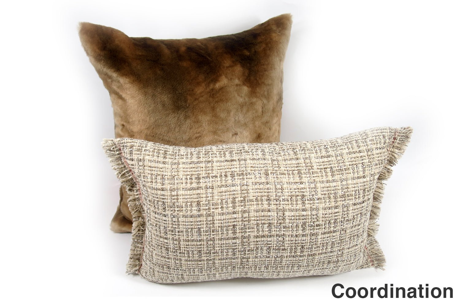 The Gradation 至極の手触りエコファー Bronze グラデーション クッションカバー 43×43cm - HOUSE OF JAPAN Shop