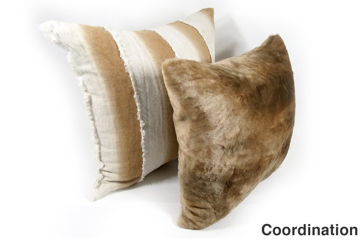 The Gradation 至極の手触りエコファー Bronze グラデーション クッションカバー 43×43cm - HOUSE OF JAPAN Shop