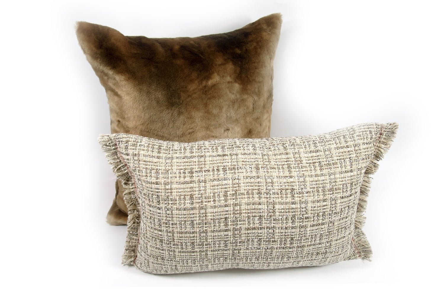 The Gradation 至極の手触りエコファー Bronze グラデーション クッションカバー 45×45cm - HOUSE OF JAPAN Shop