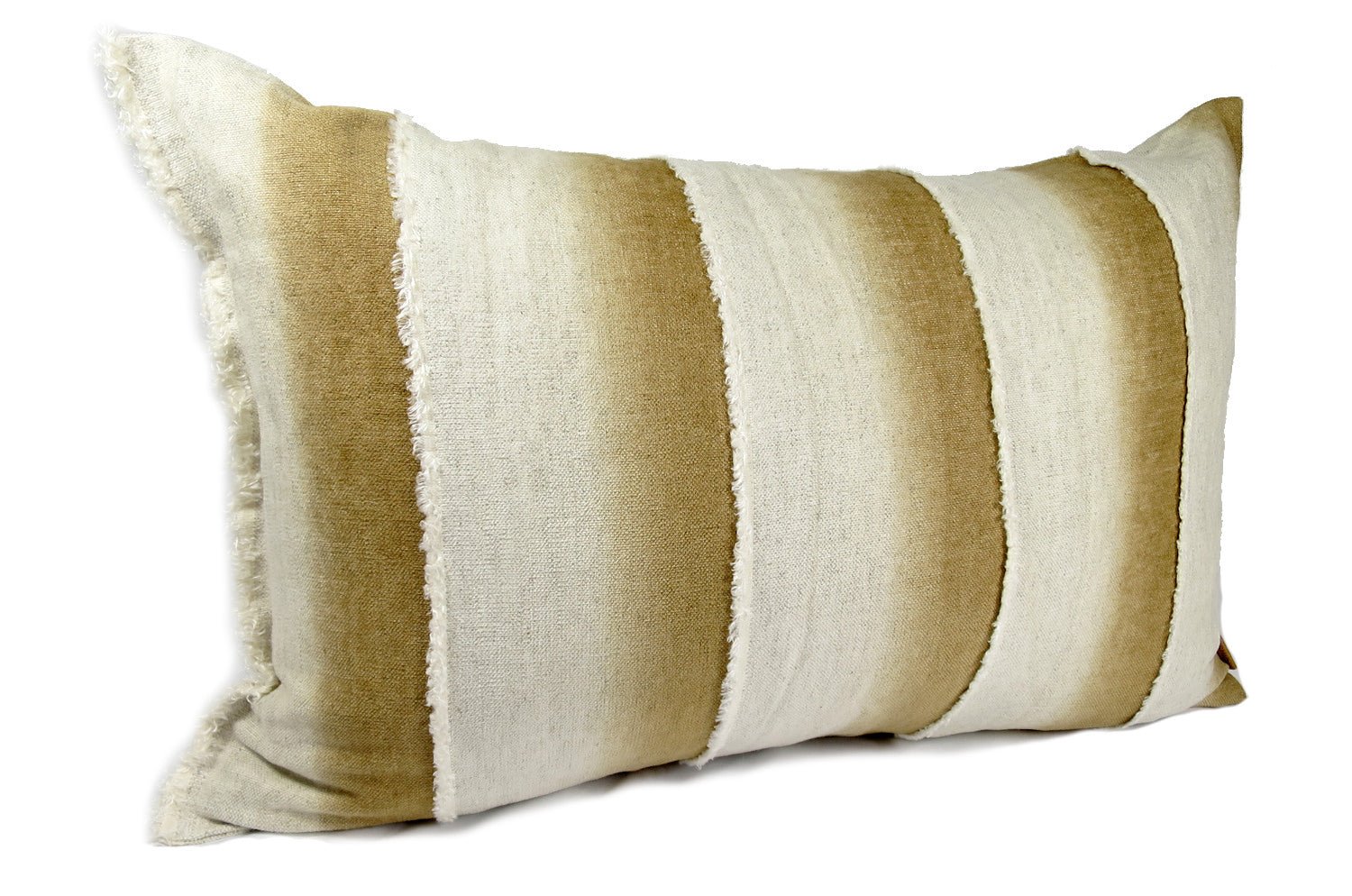 The Gradation Stripe グラデーションストライプ クッションカバー ブラウンベージュ 60×40cm 中材付 - HOUSE OF JAPAN Shop