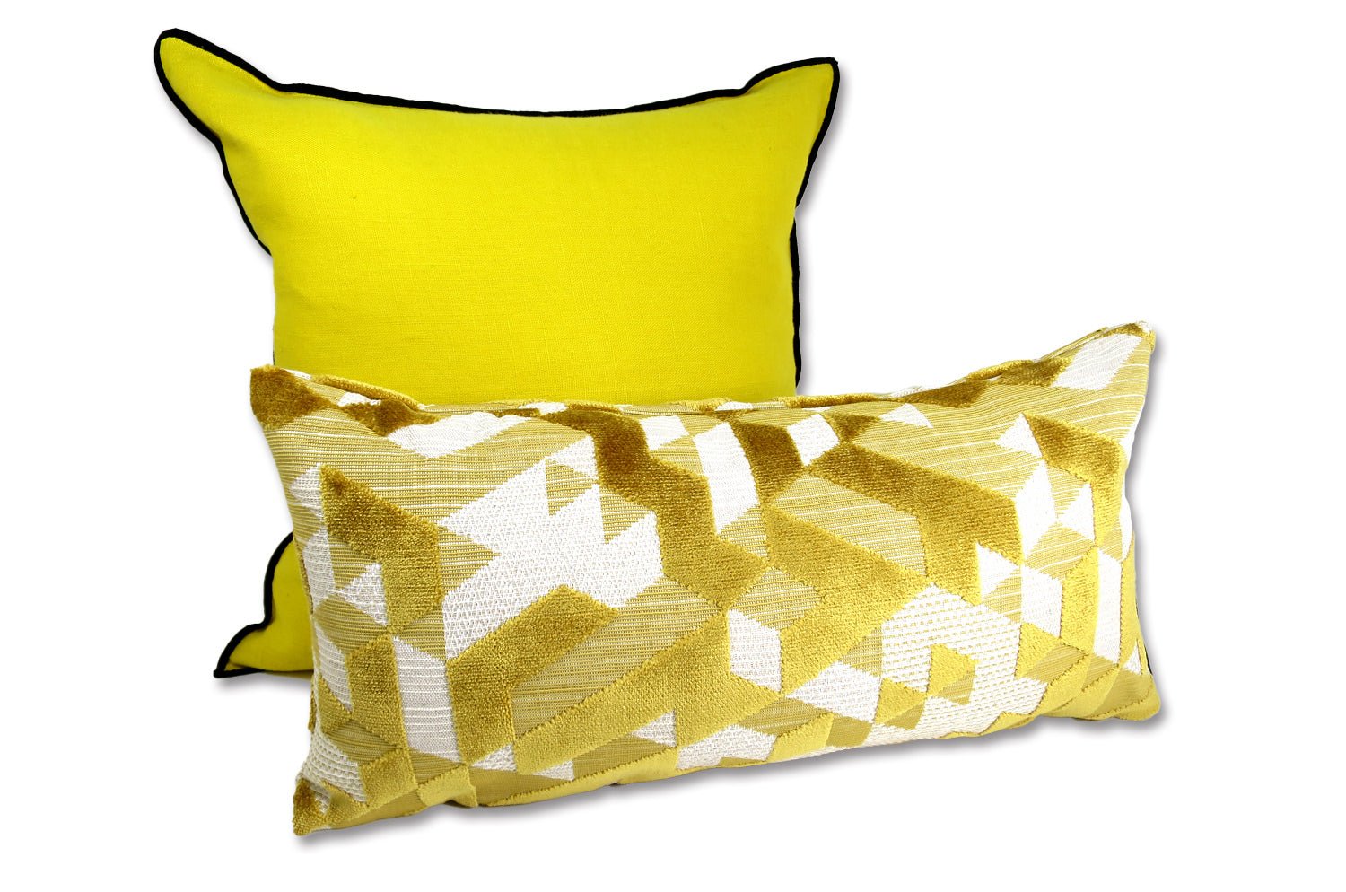 The GRAPHICS グラフィックス フレンチジャカード ベルベット クッション (ハニー) 50×25cm 中材付 - HOUSE OF JAPAN Shop
