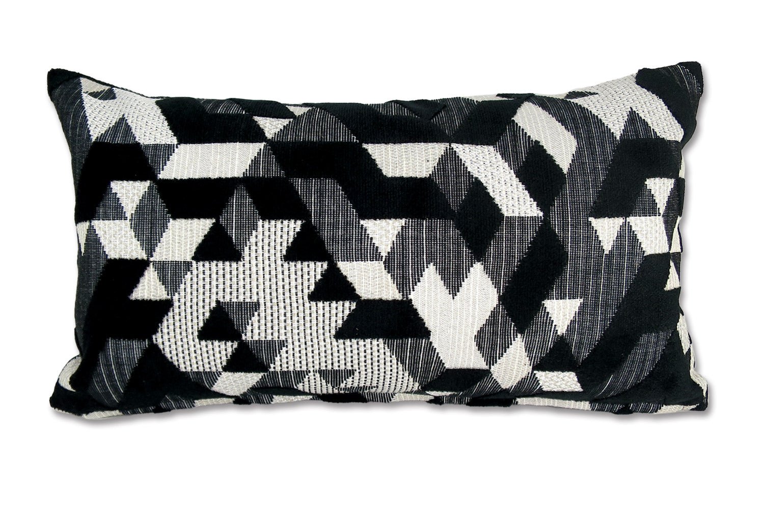 The GRAPHICS グラフィックス フレンチジャカードベルベット 横長クッション (ブラック) 50×28cm 中材付 - HOUSE OF JAPAN Shop