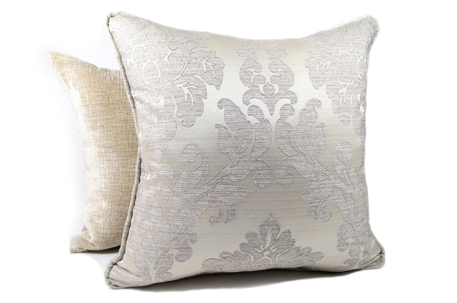 The Gray Damask ダマスク柄クッションカバー グレー 50×50cm - HOUSE OF JAPAN Shop