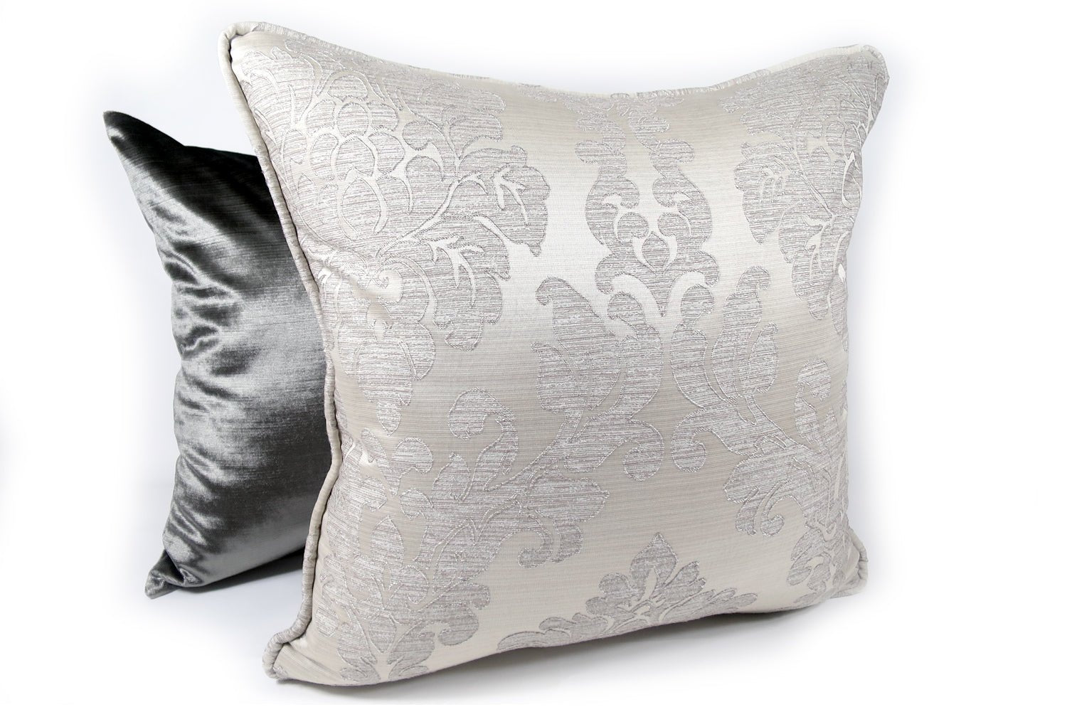 The Gray Damask ダマスク柄クッションカバー グレー 50×50cm - HOUSE OF JAPAN Shop