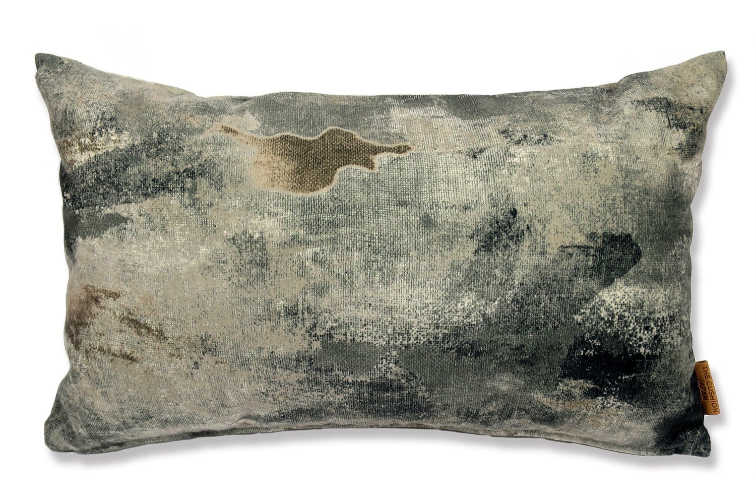 The Gray Fluid スペイン製 両面起毛スエード調クッション グレー 50×30cm 中材付 - HOUSE OF JAPAN Shop