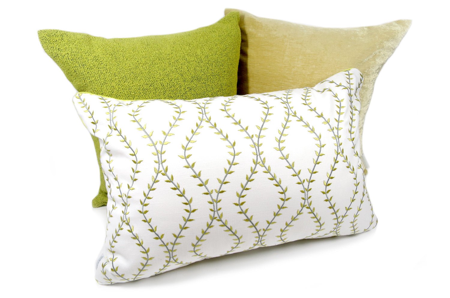 The Green Leaf ナチュラルグリーンリーフ 大きめクッション 60×38cm 中材付 - HOUSE OF JAPAN Shop