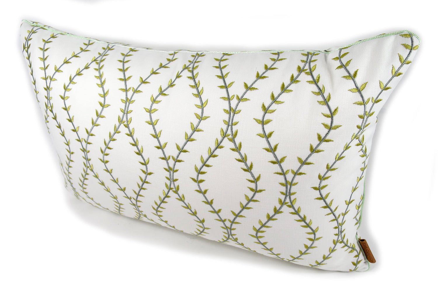 The Green Leaf ナチュラルグリーンリーフ 大きめクッション 60×38cm 中材付 - HOUSE OF JAPAN Shop