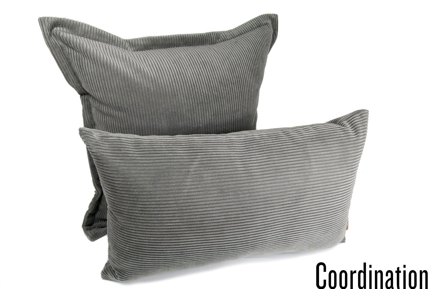 The Guild Corda デザイナーズギルド コーデュロイ クッション ピューター(暗灰色)50×30cm 中材付 - HOUSE OF JAPAN Shop