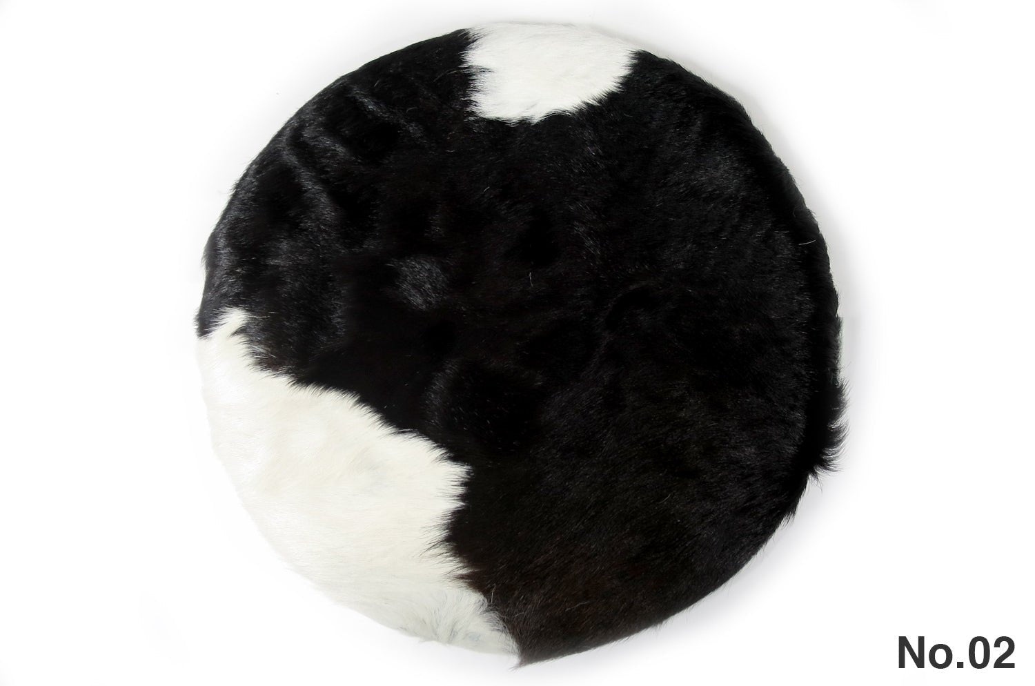 The Hair on Cow Hide Round Sheet ハラコ ラウンドシートクッション No.02 Φ35cm - HOUSE OF JAPAN Shop