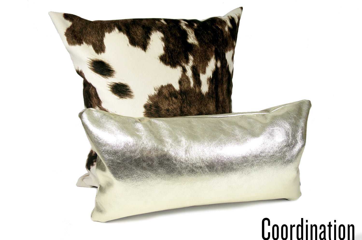 The HAKU ヤギ革クッション シャンパンゴールド箔×ラッカーニジップ 45×25cm 中材付 - HOUSE OF JAPAN Shop