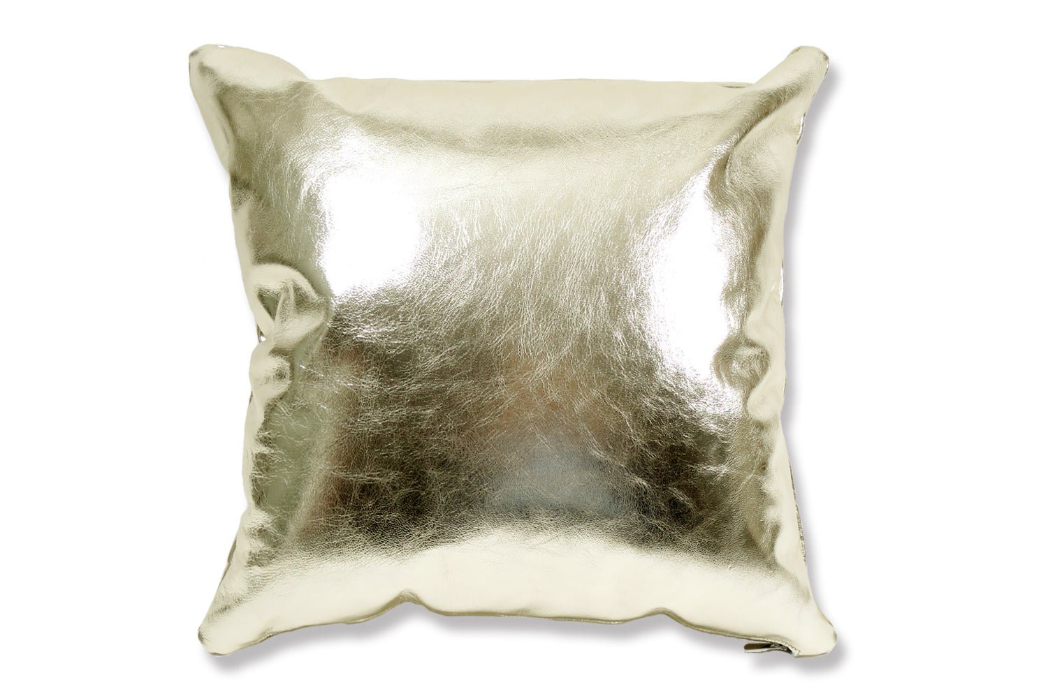 The HAKU ヤギ革クッション シャンパンゴールド箔×ラッカーニジップ 45×45cm 中材付 - HOUSE OF JAPAN Shop