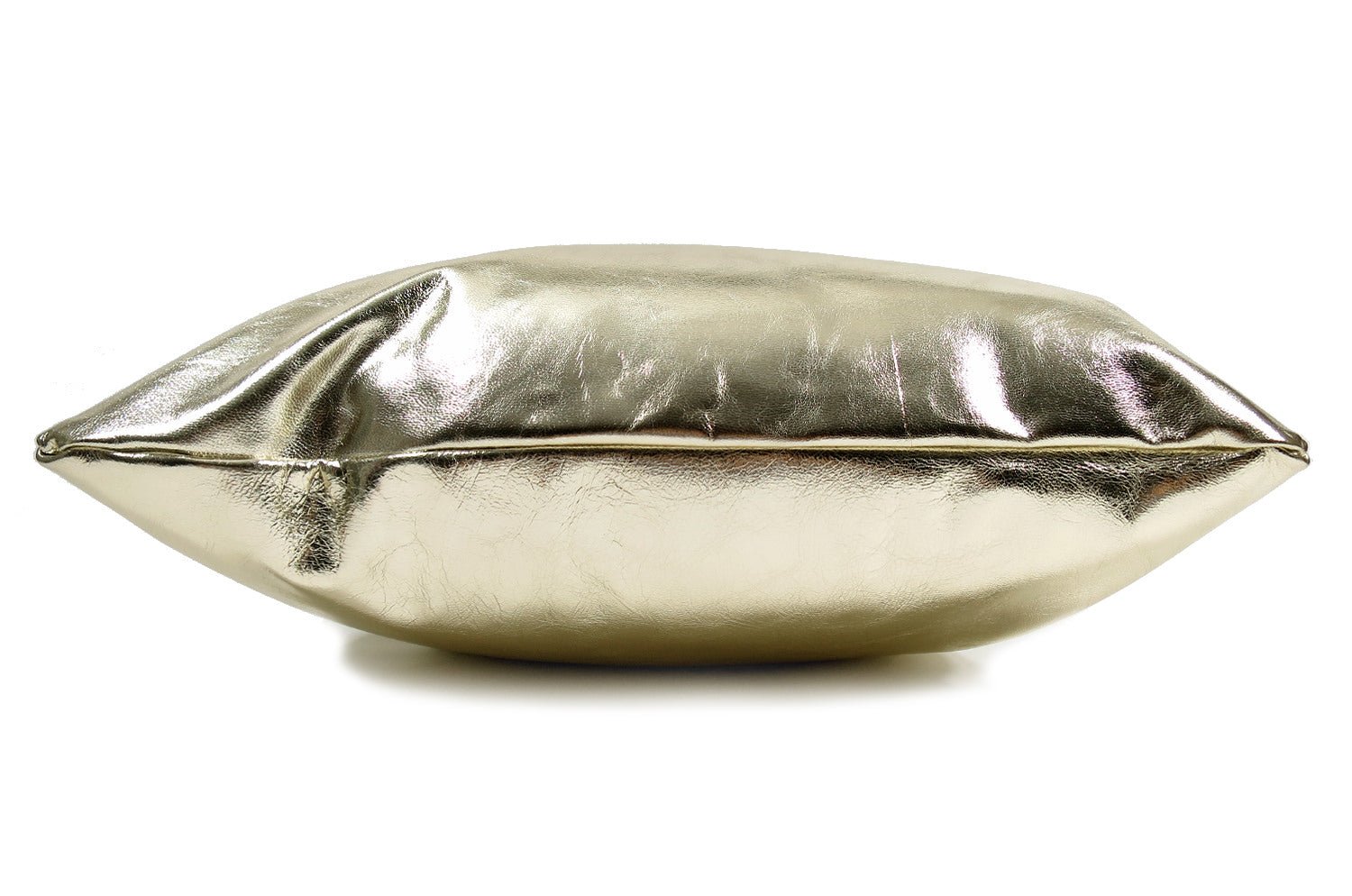 The HAKU ヤギ革クッション シャンパンゴールド箔×ラッカーニジップ 45×45cm 中材付 - HOUSE OF JAPAN Shop