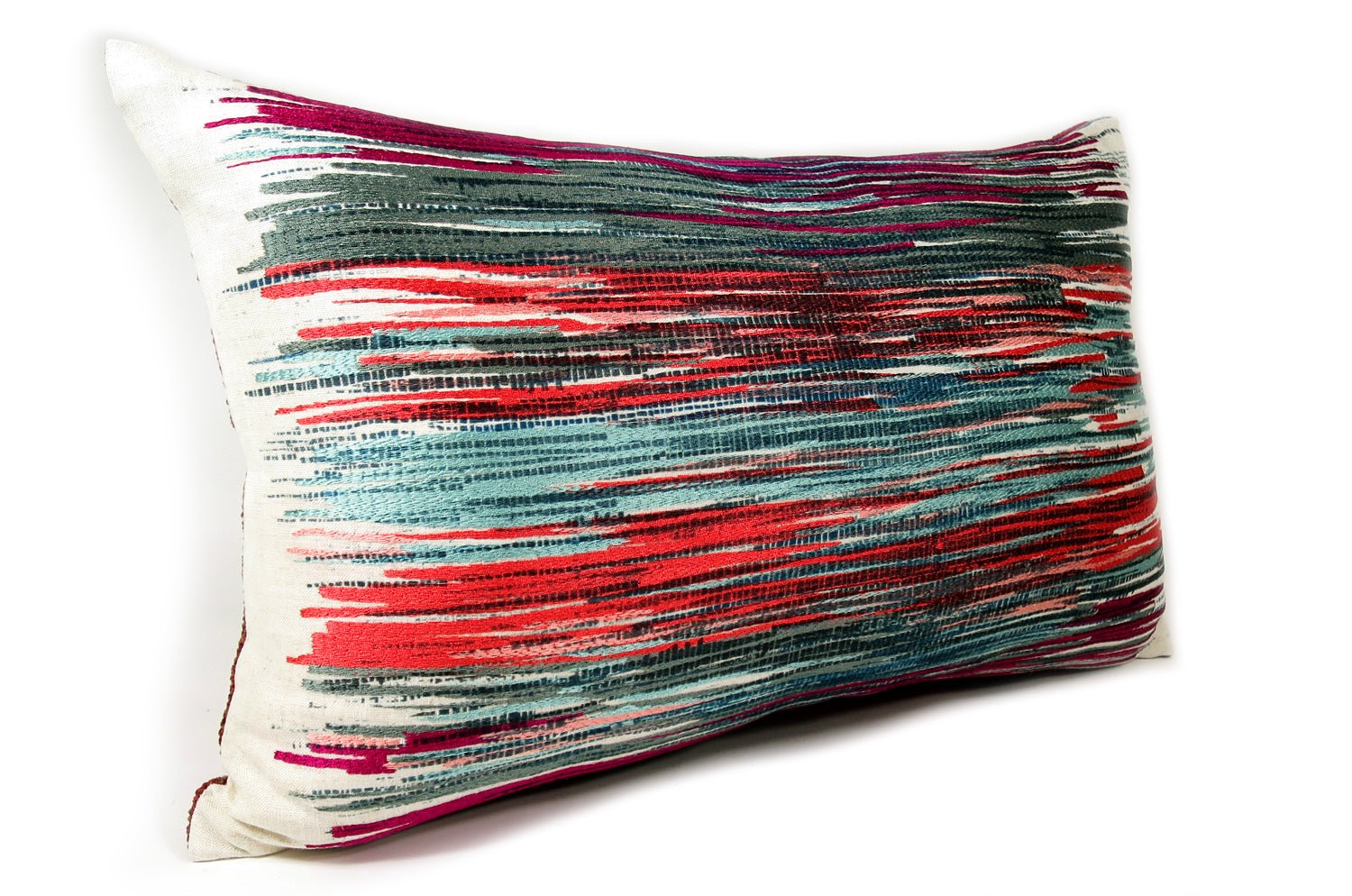 The Harlequin ハーレクイーン ライン クッション ピンクミックス 60×38cm 中材付 - HOUSE OF JAPAN Shop