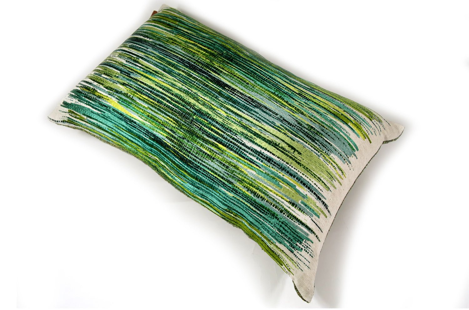 The Harlequin ハーレクイーン ライン クッション グリーンミックス 60×38cm 中材付 - HOUSE OF JAPAN Shop