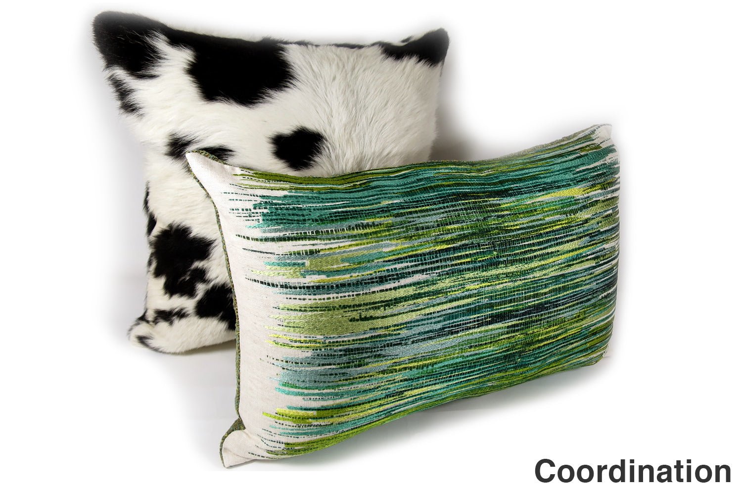The Harlequin ハーレクイーン ライン クッション グリーンミックス 60×38cm 中材付 - HOUSE OF JAPAN Shop