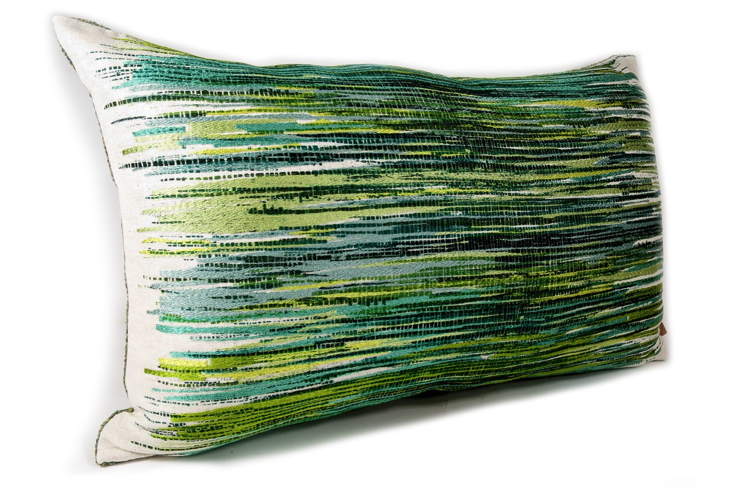 The Harlequin ハーレクイーン ライン クッション グリーンミックス 60×38cm 中材付 - HOUSE OF JAPAN Shop