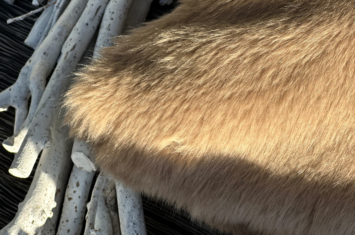 The Heat Luxury ヒートラグジュアリーファー クッションカバー (Camel) 45×45cm - HOUSE OF JAPAN Shop