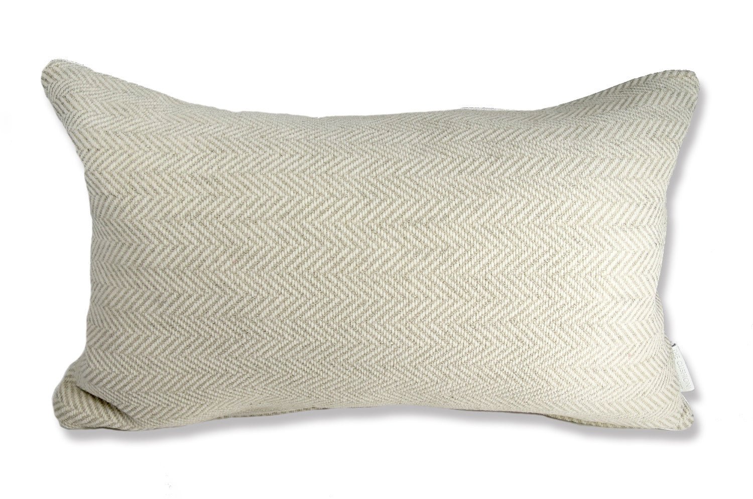 The Herringbone ヘリンボーンジャカードクッション ミルククリーム 50×32cm 中材付 - HOUSE OF JAPAN Shop