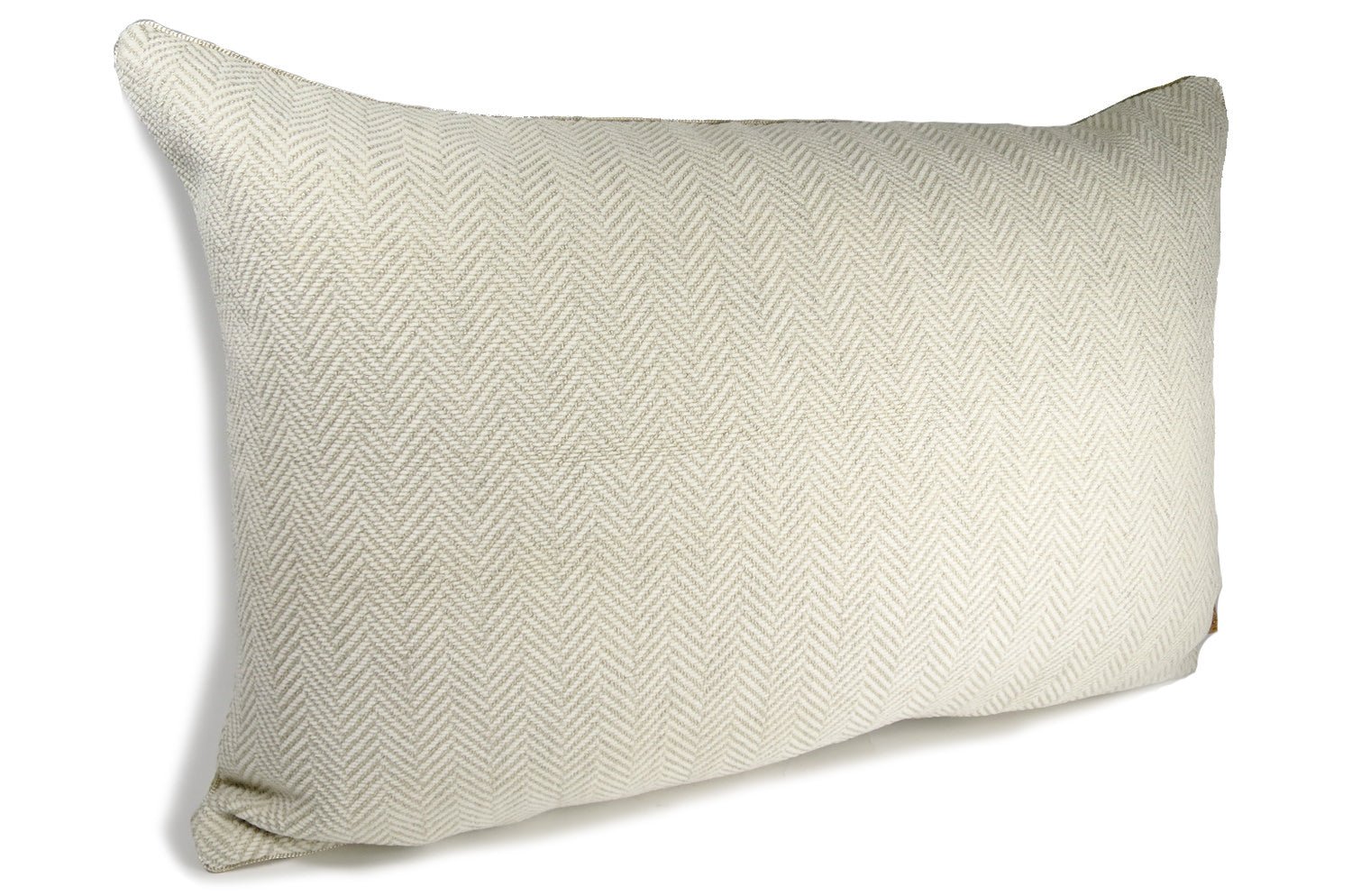 The Herringbone ヘリンボーンジャカードクッション ミルククリーム 60×40cm 中材付 - HOUSE OF JAPAN Shop