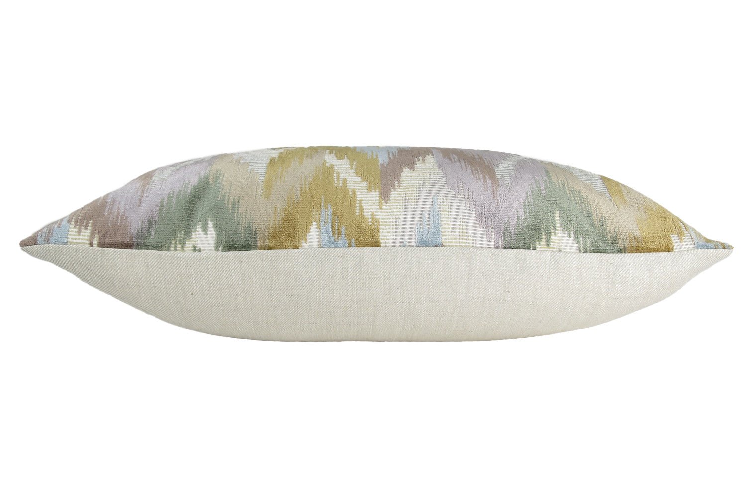 The Ikat Velours イカット調 ベルベットクッション (Blue Mist) 65×40cm 中材付 - HOUSE OF JAPAN Shop