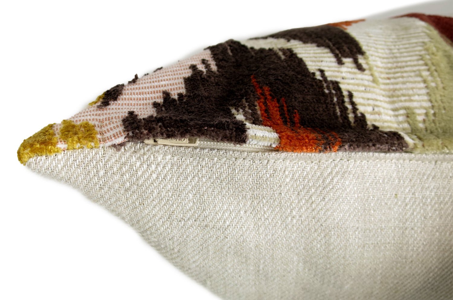 The Ikat Velours イカット調 ベルベットクッション (Terracotta) 65×40cm 中材付 - HOUSE OF JAPAN Shop