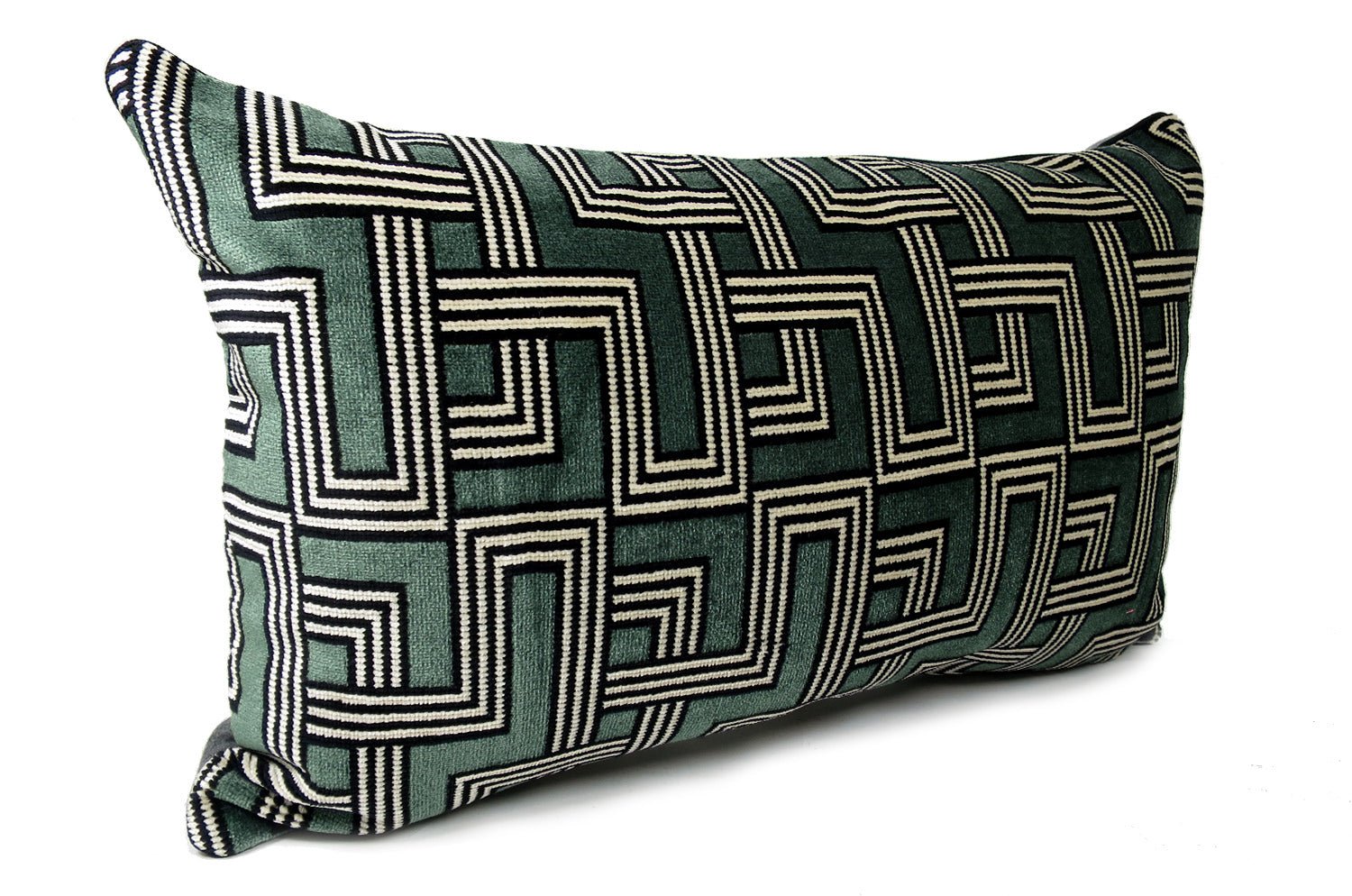 The Interception インターセプション ベルベット クッション モスグリーン 50×30cm 中材付 - HOUSE OF JAPAN Shop