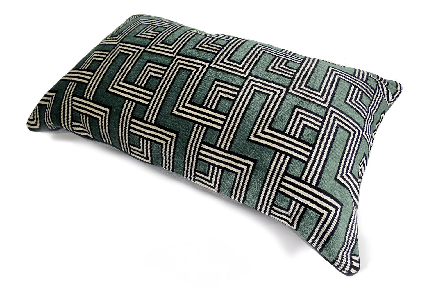 The Interception インターセプション ベルベット クッション モスグリーン 50×30cm 中材付 - HOUSE OF JAPAN Shop