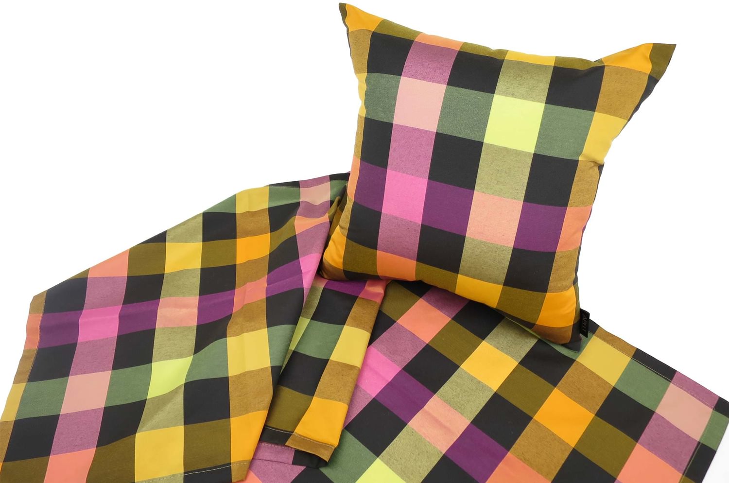 The INTERIOR SET ドイツ製生地 クッション&テーブルランナーセット ブラックオレンジ - HOUSE OF JAPAN Shop