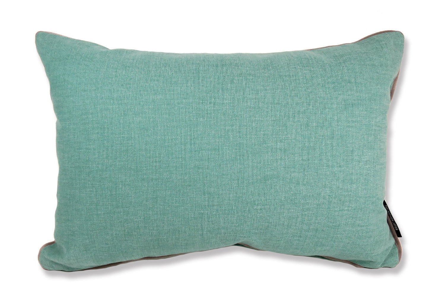 The Italy cotton イタリアブラッシュドコットン ベルベットパイピング クッション サックスブルー 45×30cm 中材付 - HOUSE OF JAPAN Shop